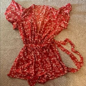 Floral Red woman’s  One Piece